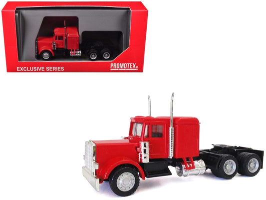 Peterbilt Long Tractor Red | 1/87 Diecast Model Tractor | Promotex | Collector Quality