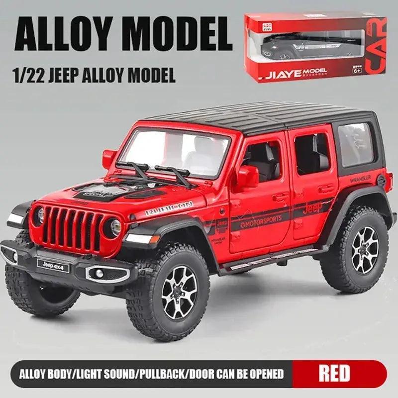 1/22 Diecast Alloy Jeep Wrangler Model Car Sound Light - ToylandEU™