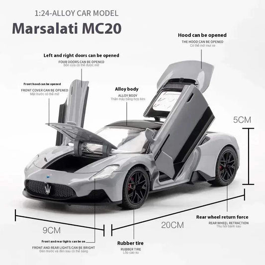 1 22 Scale Maserati MC20 Diecast Alloy Sound - ToylandEU™