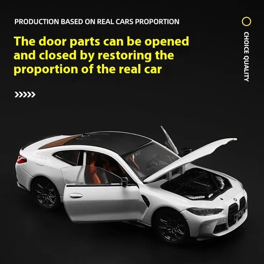 1:23 Diecast BMW M4 G82 Sound and Light Metal Car Model - ToylandEU