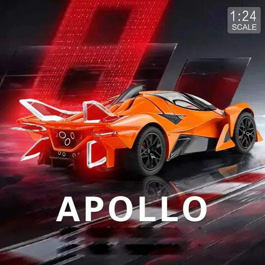 1/24 Apollo EVO Bugatti Bolide Diecast Car Metal Plastic Pull Back Sound Light - ToylandEU