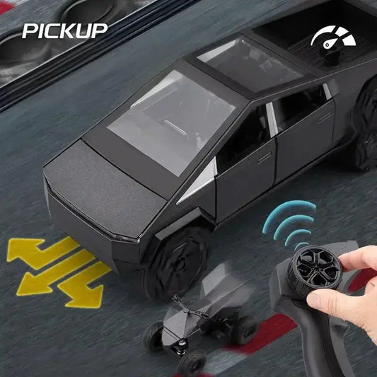 1:24 Cybertruck RC Car Off Road Alloy Diecast Sound And Light Remote Control - ToylandEU