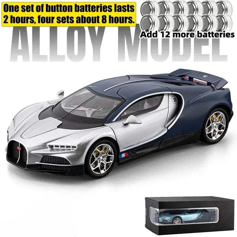 1:24 Diecast Alloy Tourbillon Supercar Model Car Sound And Light Pull Back - ToylandEU