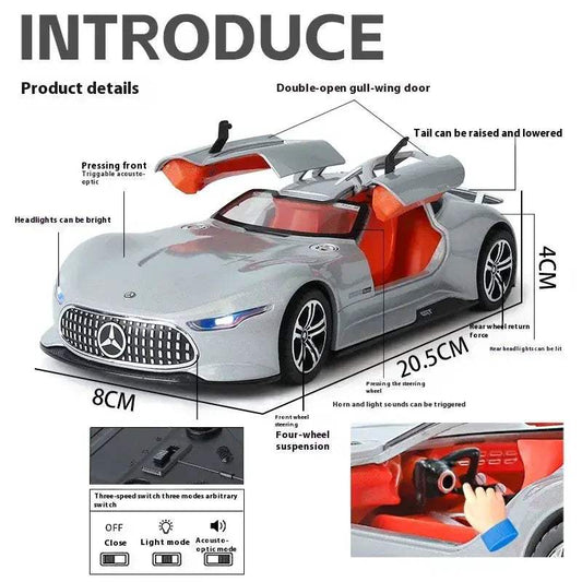 1:24 Scale Mercedes Benz AMG Vision GT Metal Diecast Car With Sound And Light - ToylandEU