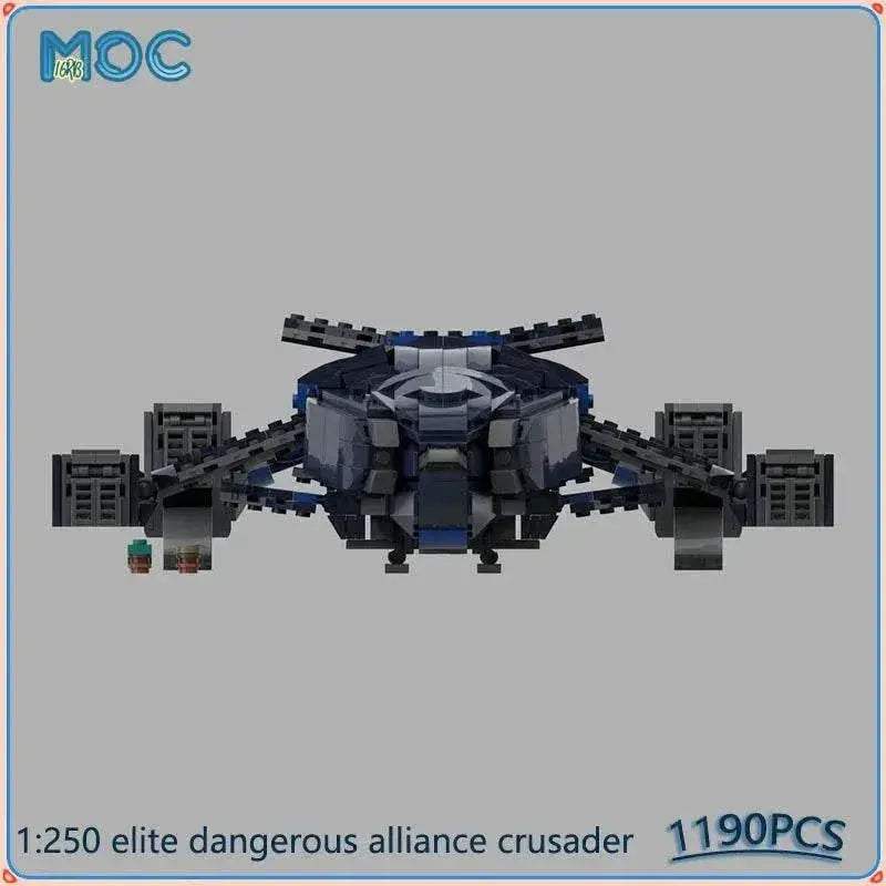 1:250 Scale Elite Dangerous Alliance Crusader Spaceship Model MOC 1190PCS Building Bricks MOC - ToylandEU