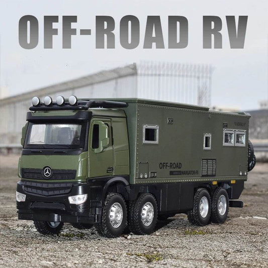 1:28 Scale Arocs Unimog Diecast Motorhome Model - Fine Craftsmanship - ToylandEU