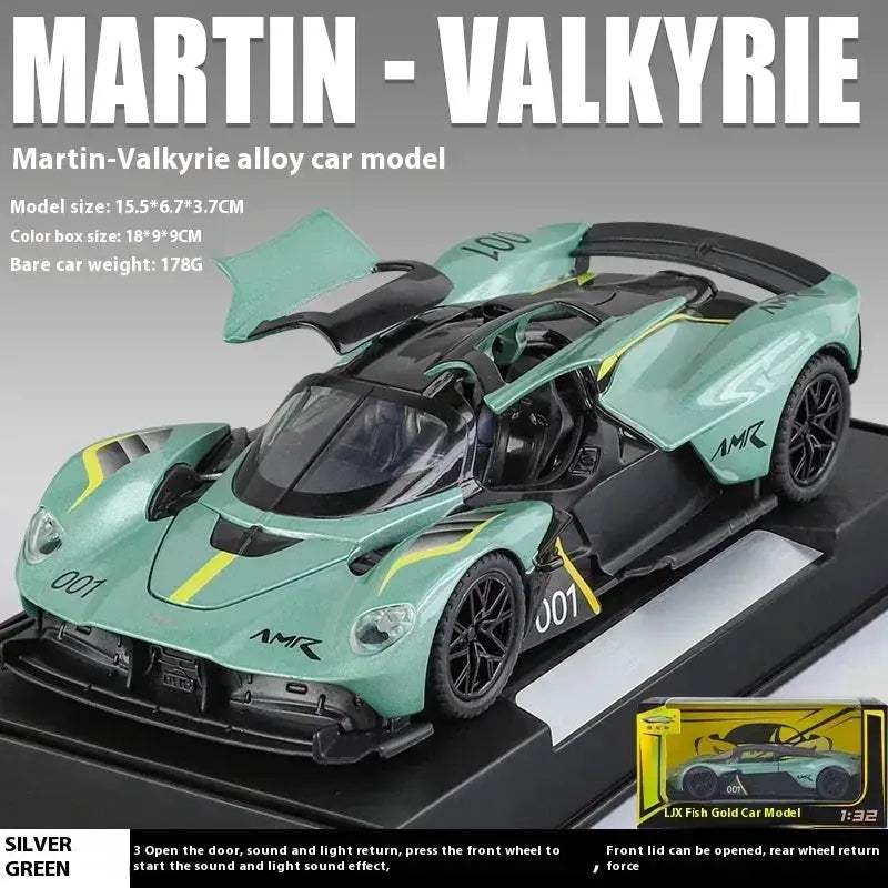 1:32 Aston Martin Valkyrie AMR 001 Diecast Model Car Sound And Light - ToylandEU