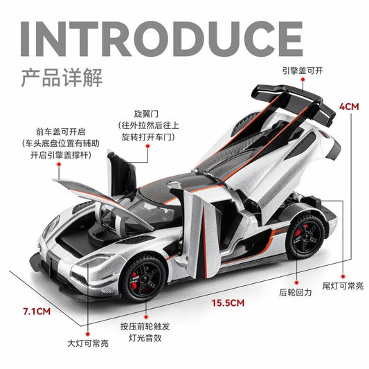 1:32 Diecast Car Toy Premium Realism Alloy Model - ToylandEU™