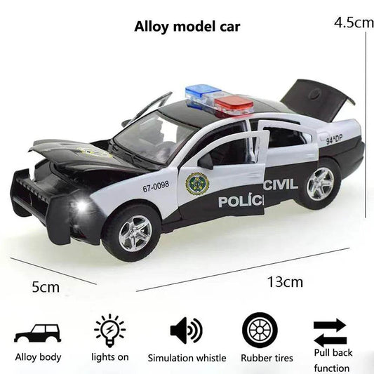 1:32 Diecast Dodge Charger Police Car with Lights, Sounds & Opening Doors - ToylandEU