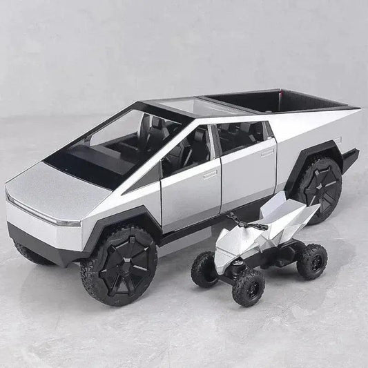 1:32 Diecast Metal Cybertruck Pull Back Toy Car Sound - ToylandEU™