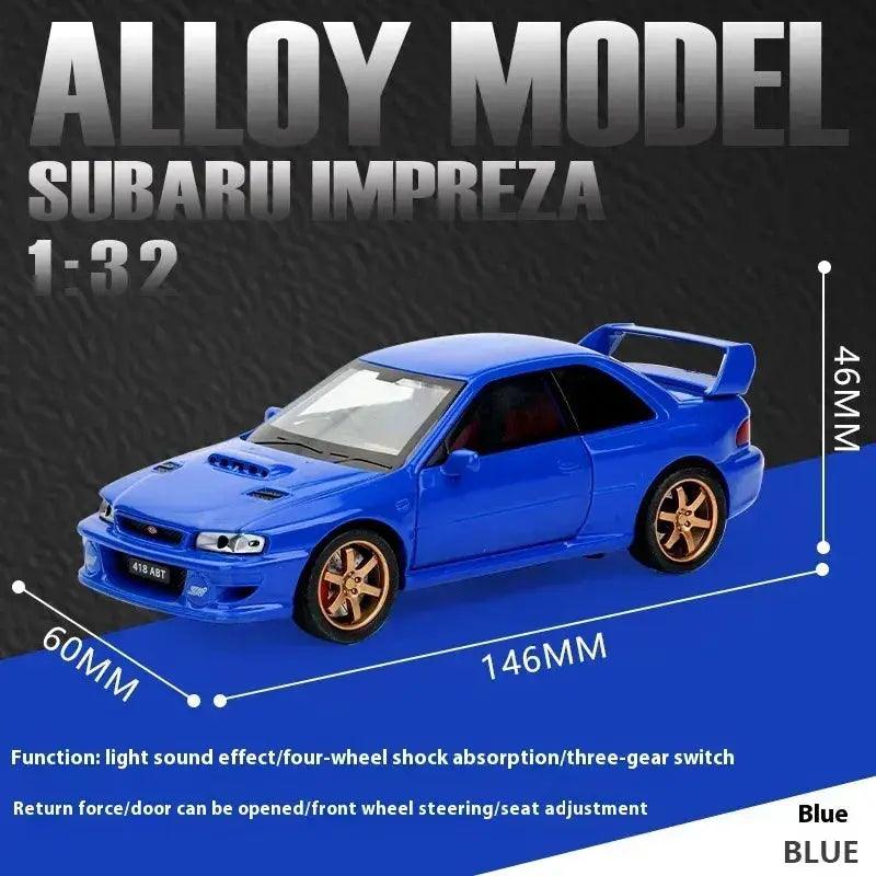 1 32 Diecast Subaru Impreza WRX STI Metal Car Sound - ToylandEU™
