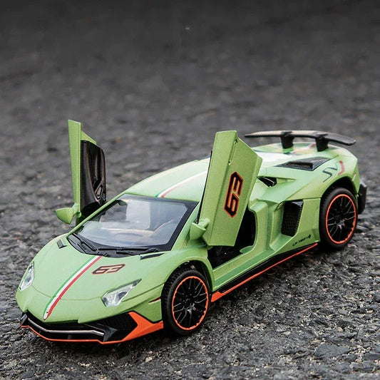 1:32 Lamborghini Aventador SVJ Diecast Alloy Model Car with Sound and Light - ToylandEU