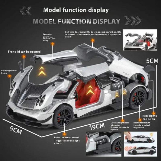 1:32 Pagani Huayra BC Diecast Metal Car With Sound And Light - ToylandEU