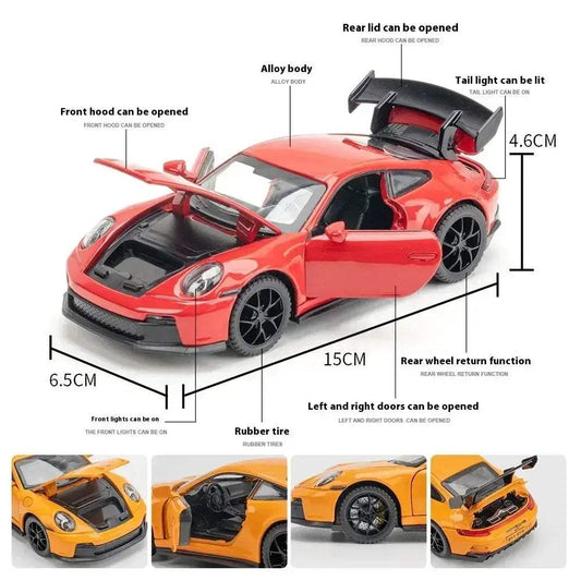 1 32 Porsche 911 GT3 Diecast Alloy Metal Car With Sound And Light - ToylandEU