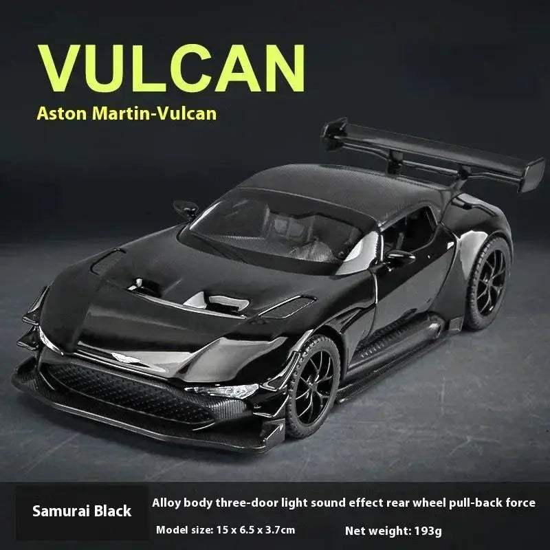 1:32 Scale Aston Martin Vulcan Diecast Metal Model Car With Sound and Light - ToylandEU