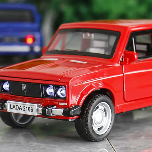 1/32 Scale LADA 2106 Diecast Car With Sound And Light For Collectors - ToylandEU