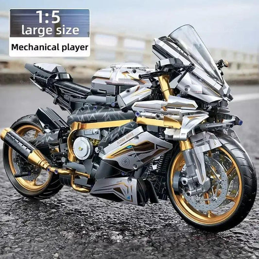 1 5 Mechanical Motorcycle Building Blocks Kit Premium - ToylandEU™