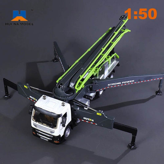 1:50 Scale Alloy Concrete Pump Truck Toy - Authentic Construction Model - ToylandEU