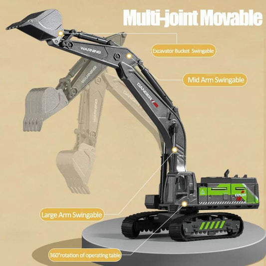 1:55 Scale Alloy Excavator Truck Model - Durable Construction Toy for Kids - ToylandEU
