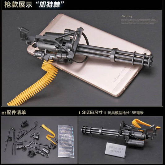 1/6 Scale M134 Minigun Gatling Machine Gun Assemble Model for Army Terminator Collection Scene Sandpan Game - ToylandEU