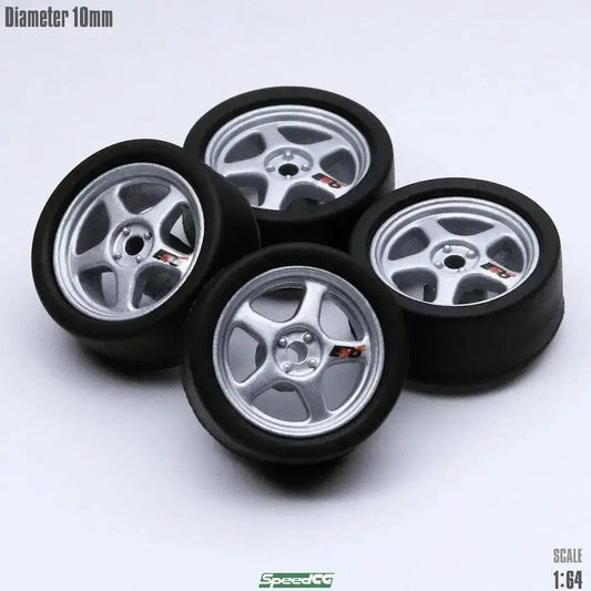 1/64 ABS Wheels With Rubber Tires For Model Cars Elite - ToylandEU™