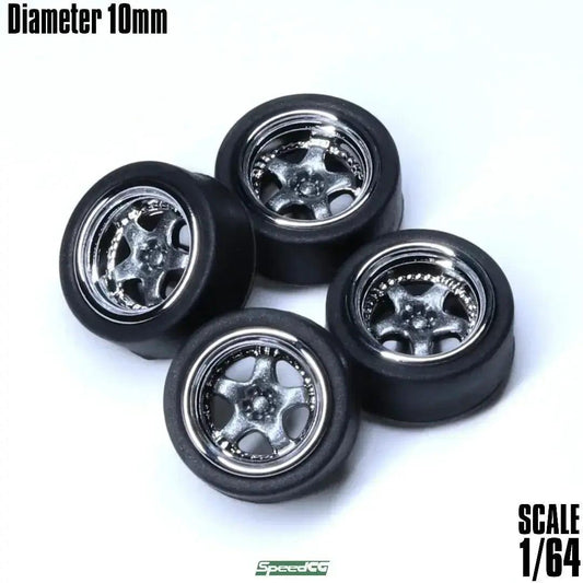1/64 Scale ABS Wheels For Model Cars With Rubber Tires - ToylandEU™
