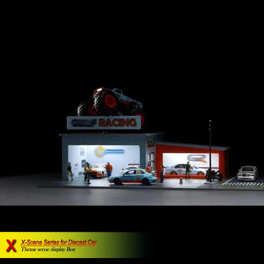 1/64 Scale Model Car Diorama With Lights PVC Expansion Sheet