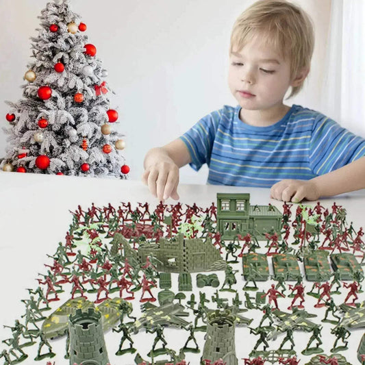 1 Set Military Toy Model Action Figure Men Figures Poses Soldiers Rocket Tanks Turret Kit for Boys - ToylandEU
