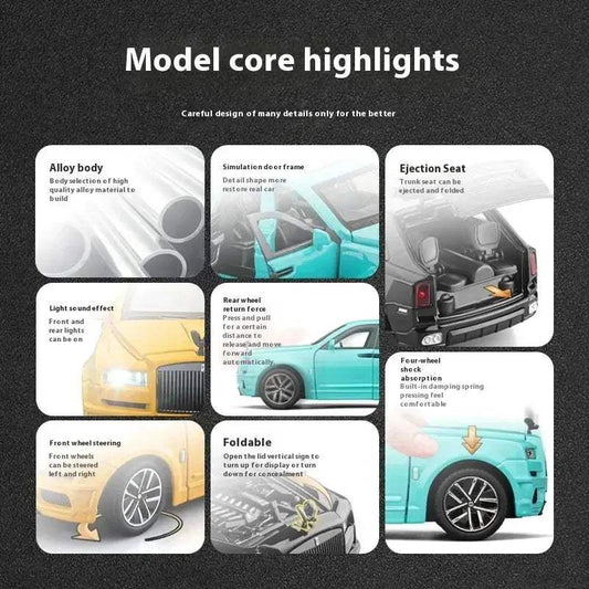 1 To 32 Rolls Royce Cullinan Diecast Metal Model Pull Back Toy Car - ToylandEU