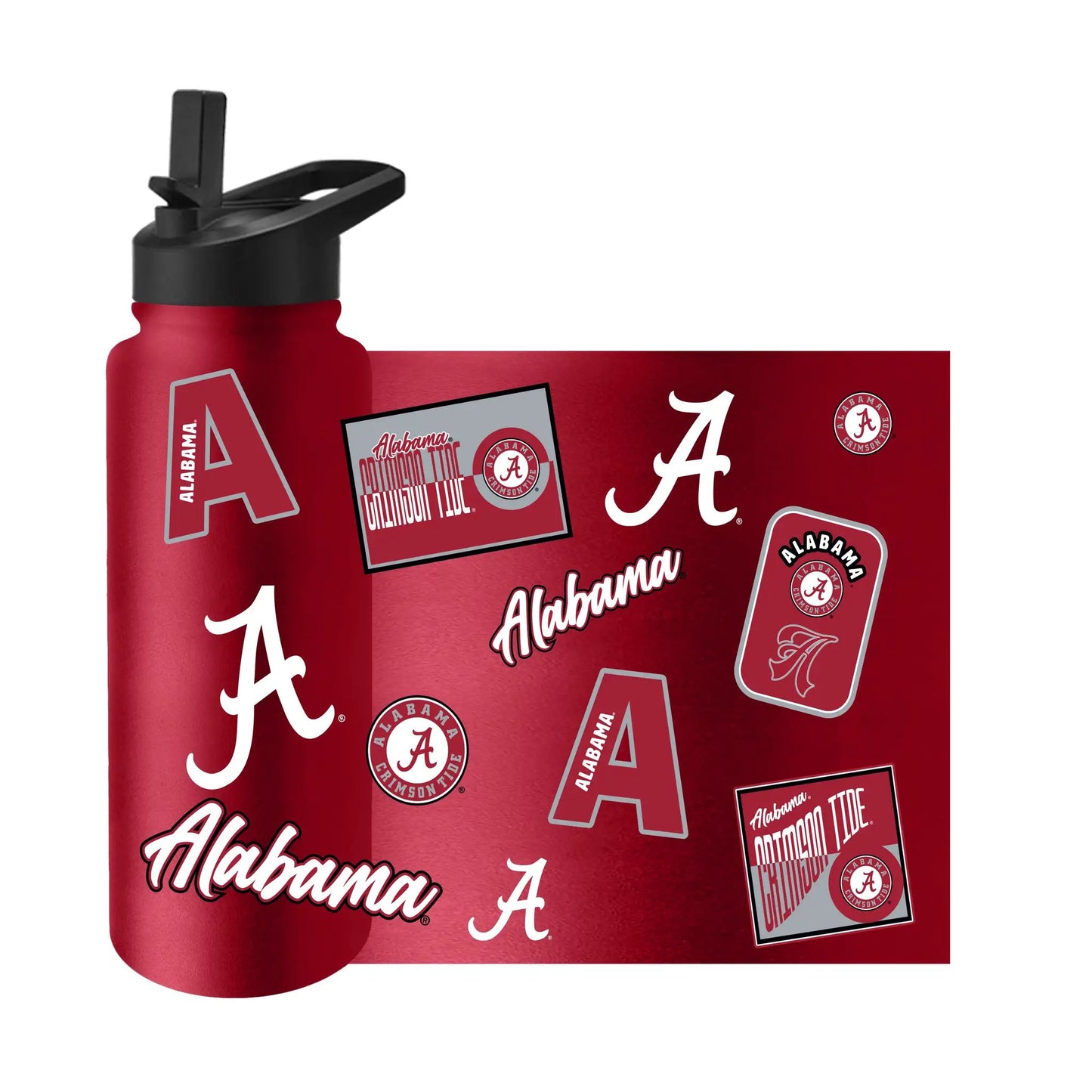 Alabama Crimson Tide Quencher Bottle 34oz Stainless Steel Dreamweave