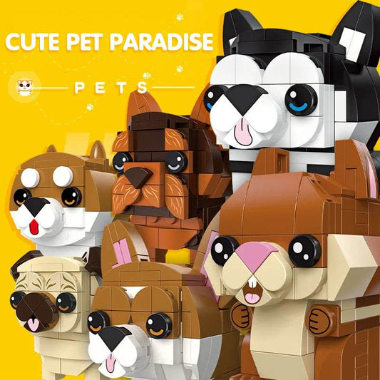 102PCS Shiba Inu Building Blocks Cute Pet Animal Series Model Bricks Toys Creative Desktop Decoration Kids Toys - ToylandEU