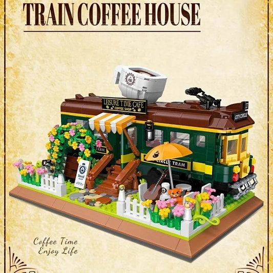 1081PCS Train Coffee Shop Building Blocks City Cafe Store - ToylandEU