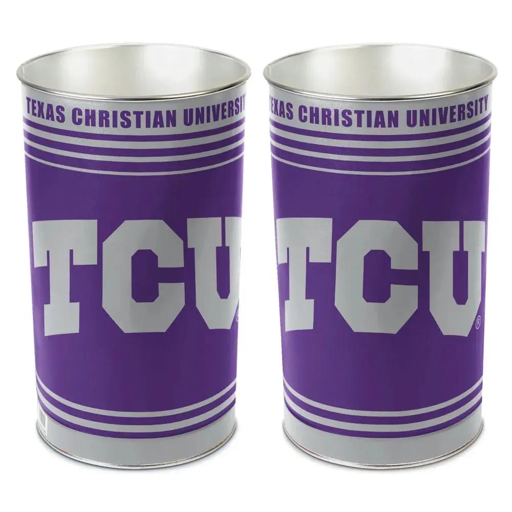 TCU Horned Frogs Wastebasket 15 Inch - Periodic Restock