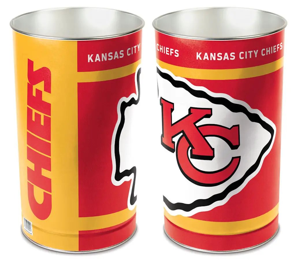 Kansas City Chiefs Wastebasket 15 Inch - Periodic Restock