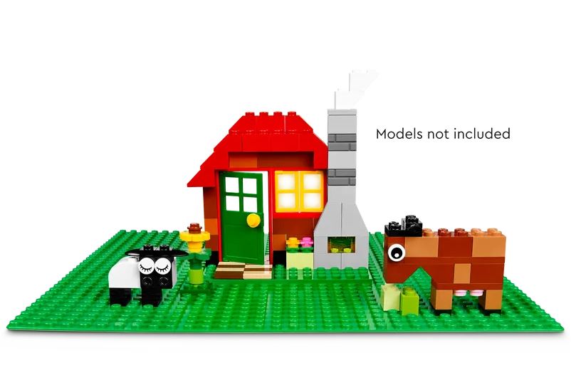 LEGO® Green Baseplate | 32x32 Studs | 9.5 Inch Square | Ages 4+