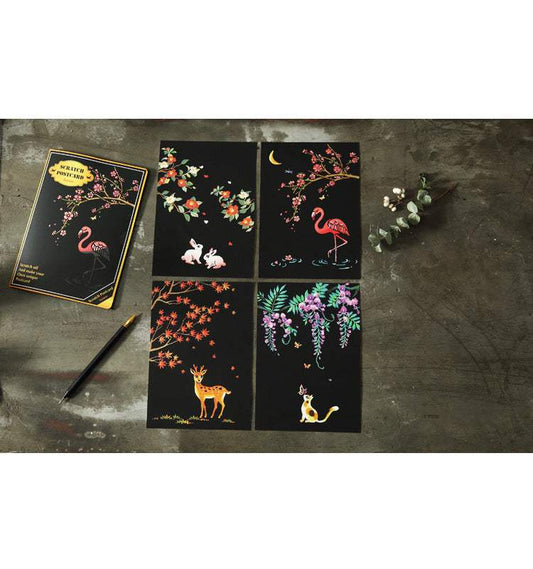 Scratch Painting Postcard Set | Adult Creative Birthday Gift