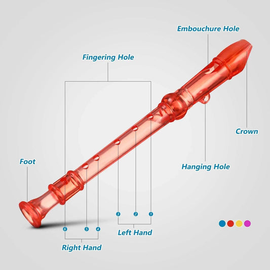 12 Colorful Soprano Recorders for Kids - Fun Musical Flute Set - ToylandEU