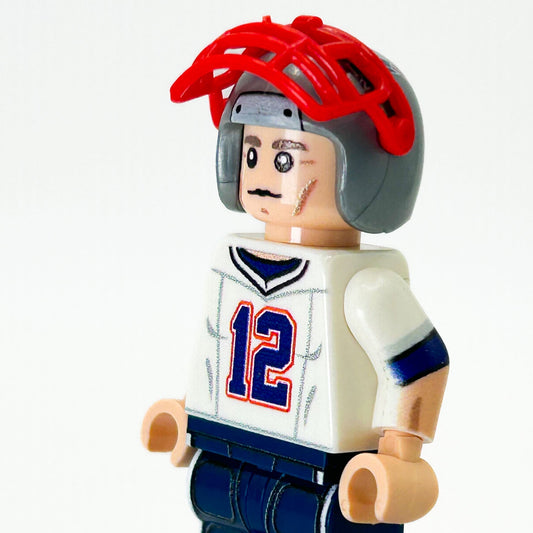 #12 QB Patriots Football Player Minifig - B3 Customs - ToylandEU