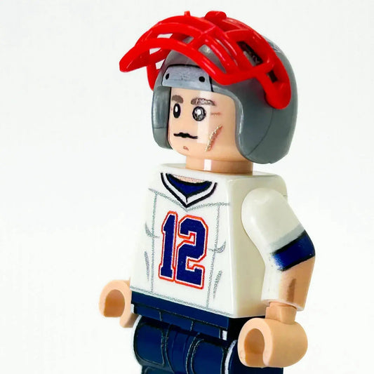 #12 QB Patriots Football Player Minifig - B3 Customs - ToylandEU