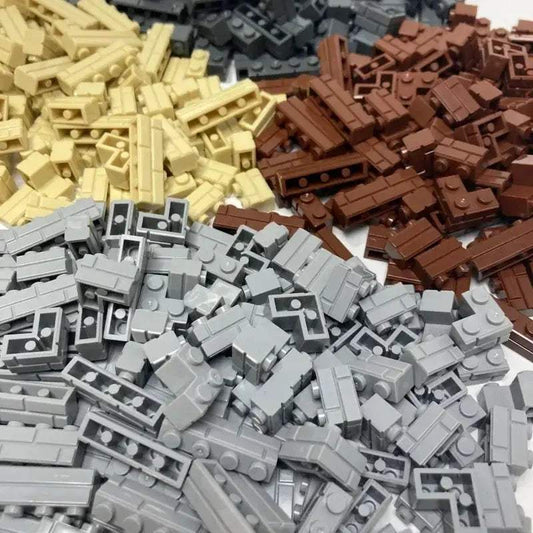 120PCS Wall Blocks MOC Thick Multiple Sizes Plastic Bricks Checkered Wall Tiles Mixed DIY Construction Compatible with Brands - ToylandEU