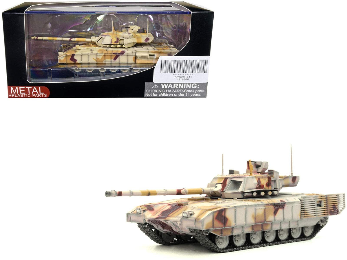 Russian T14 Armata MBT (Main Battle Tank) Multi-Desert Camouflage | 1/72 Diecast Military Model | Panzerkampf | Armor Premium Series
