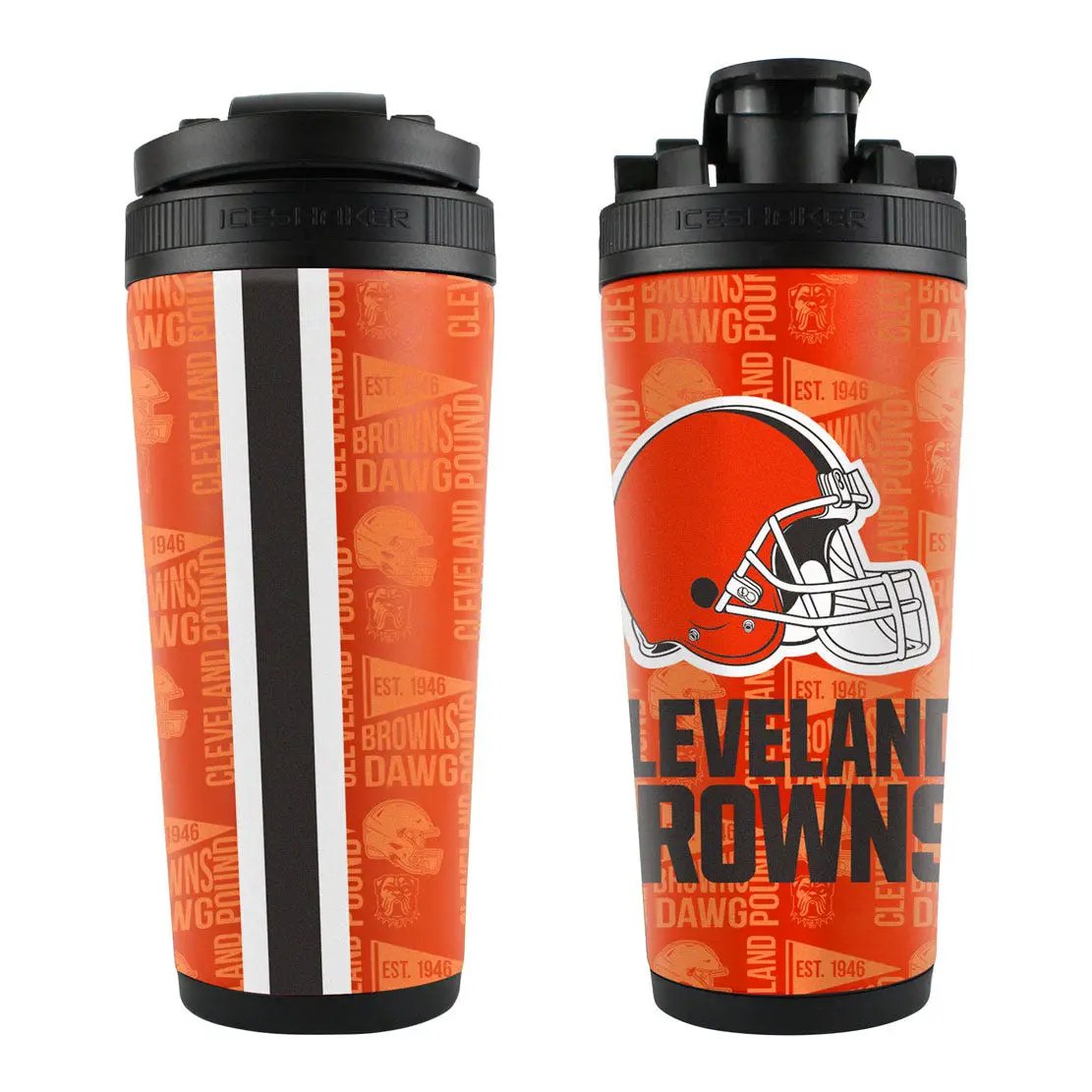 Cleveland Browns Ice Shaker 26oz Stainless Steel