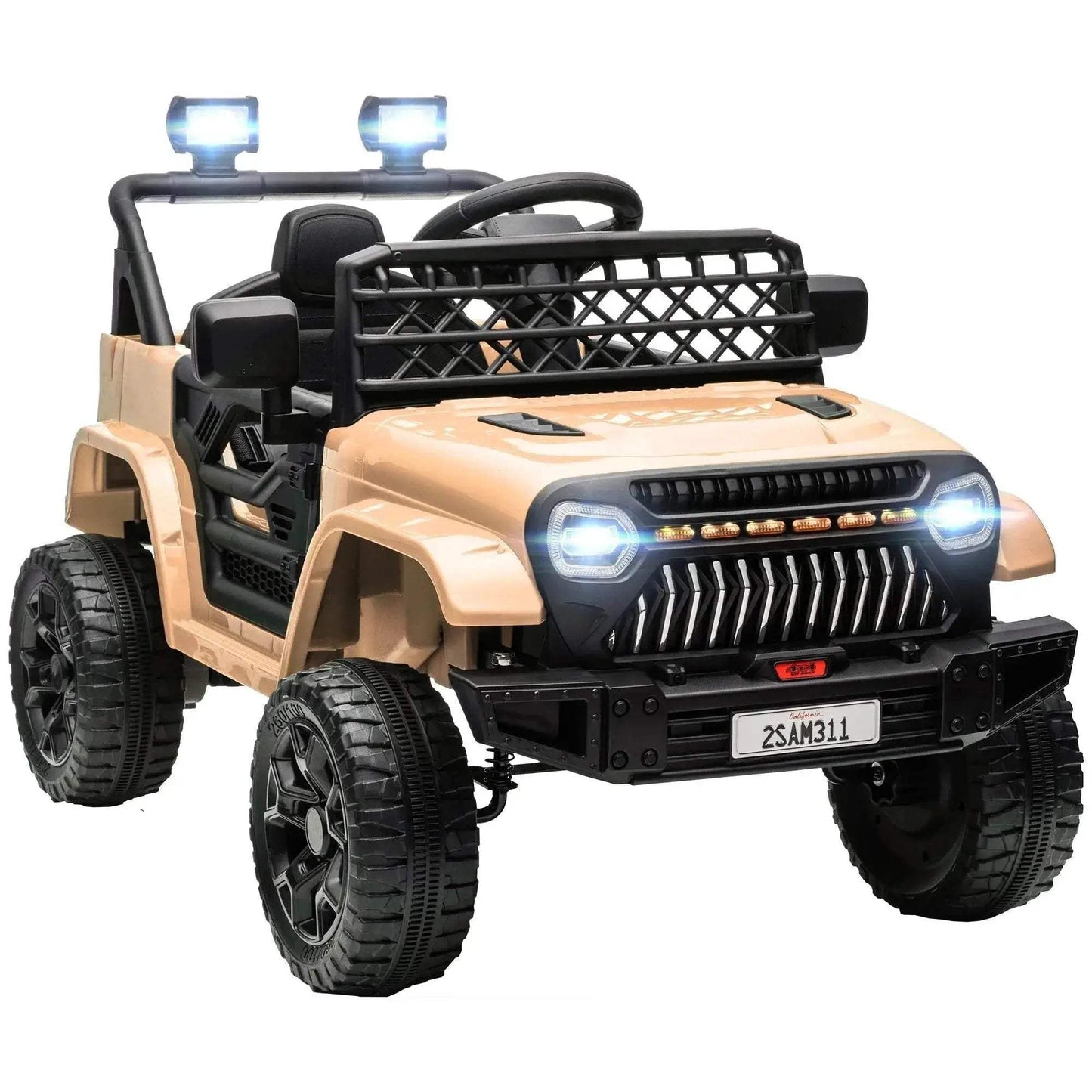 12V Ride on Truck W/ Spring Suspension, Remote, Pink Fun - ToylandEU™