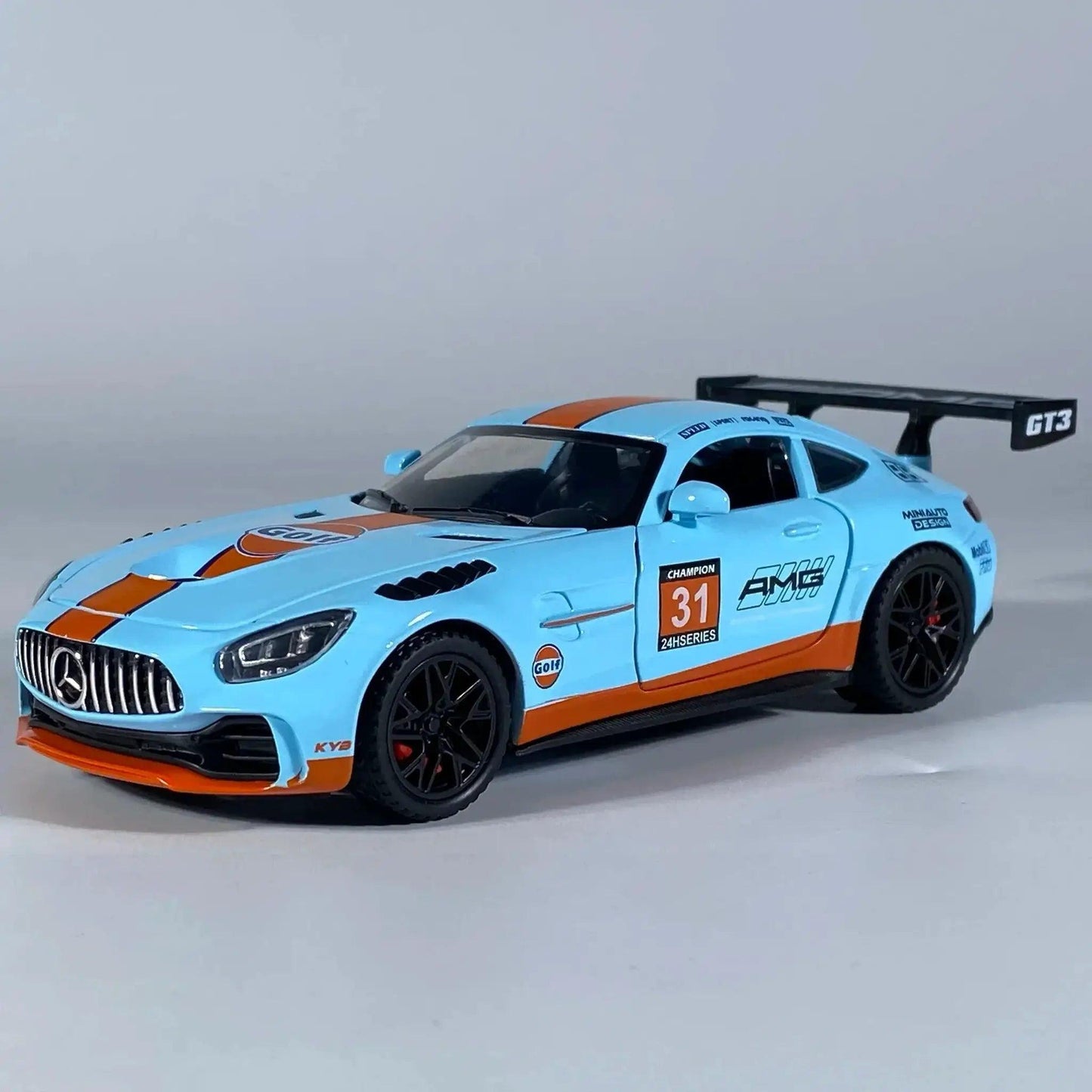 132 Scale Diecast Metal Car Sound And Light Pull Back - ToylandEU™