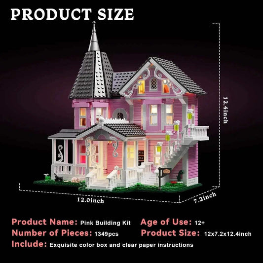 1349 Pcs Coralines Building Block Set Pink Palace Toy - ToylandEU
