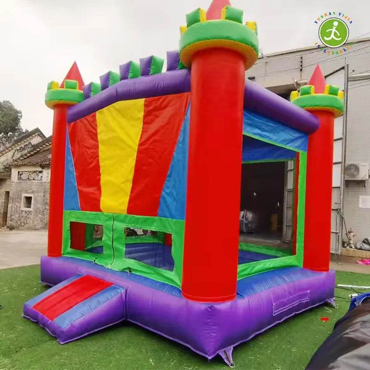 13FT-4m Rainbow Bouncy Castle Play Yard Inflatable Bouncer - ToylandEU