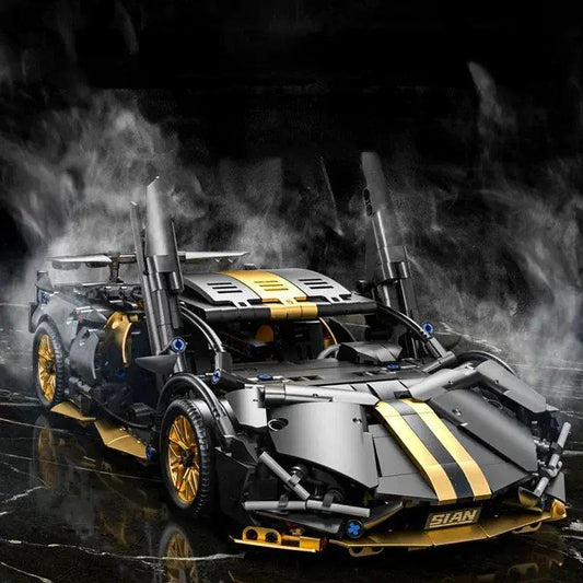 14 Scale Black Remote Control Supercar Lego Compatible - ToylandEU™