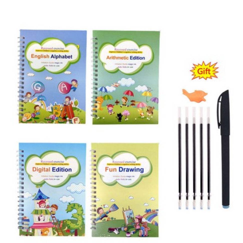 Grooved Magic Practice Copybook | English, Reusable