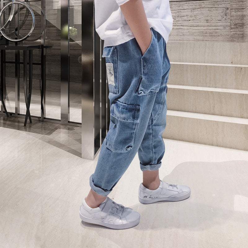 Big Kids' Fleece-Padded Harem Overalls | 95% Cotton | Loose Fit
