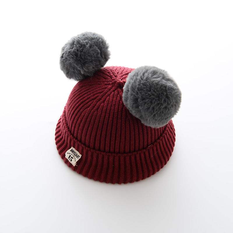 Baby Wool Cap | Plush Ball | Ages 6 Months To 3 Years